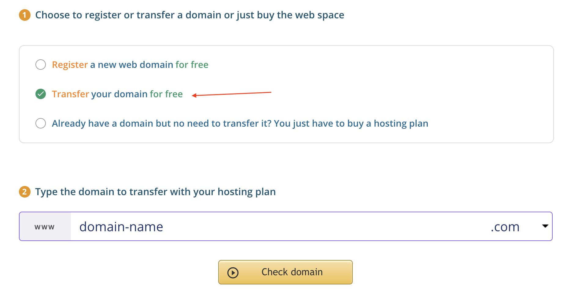 transfer hosting